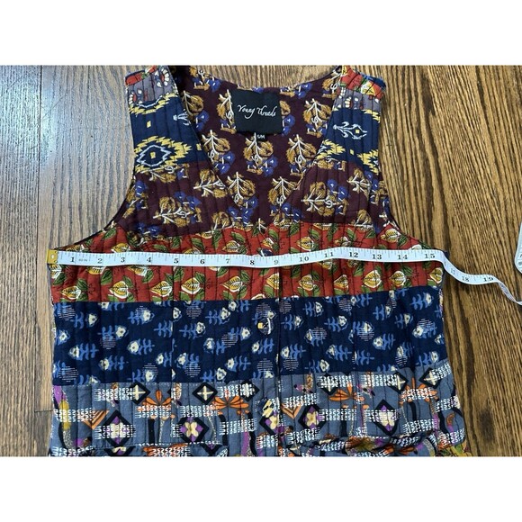 Young Threads Women's S/M Hippie Boho Patchwork Quilted Vest 100% Cotton EUC - Picture 5 of 7